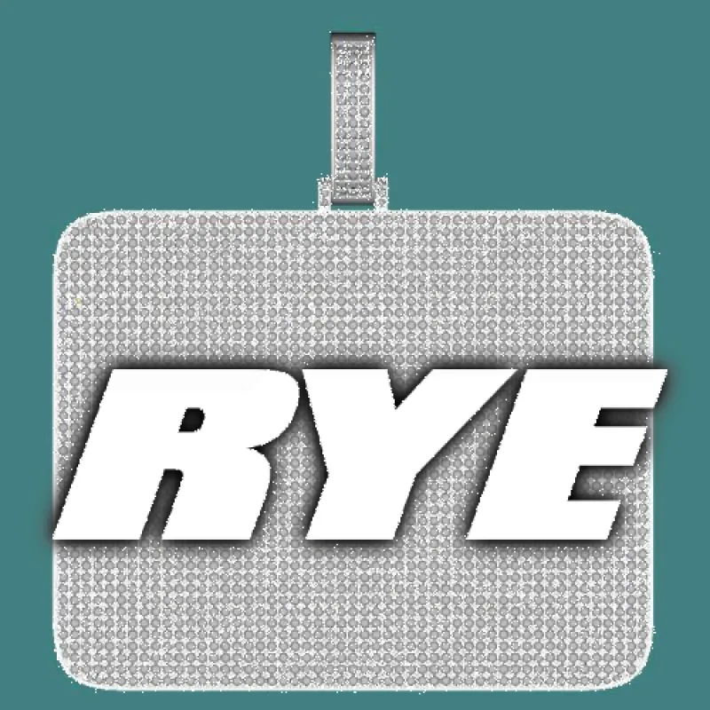 CUSTOM LETTER NECKLACE 3D BIG SQUARE sold by The GUU Shop