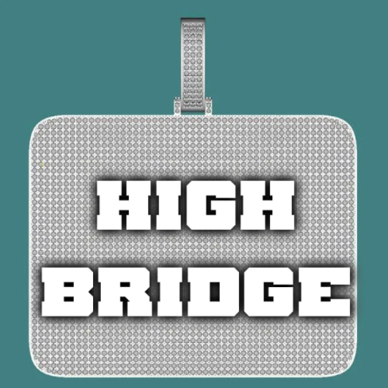 CUSTOM LETTER NECKLACE 3D BIG SQUARE sold by The GUU Shop