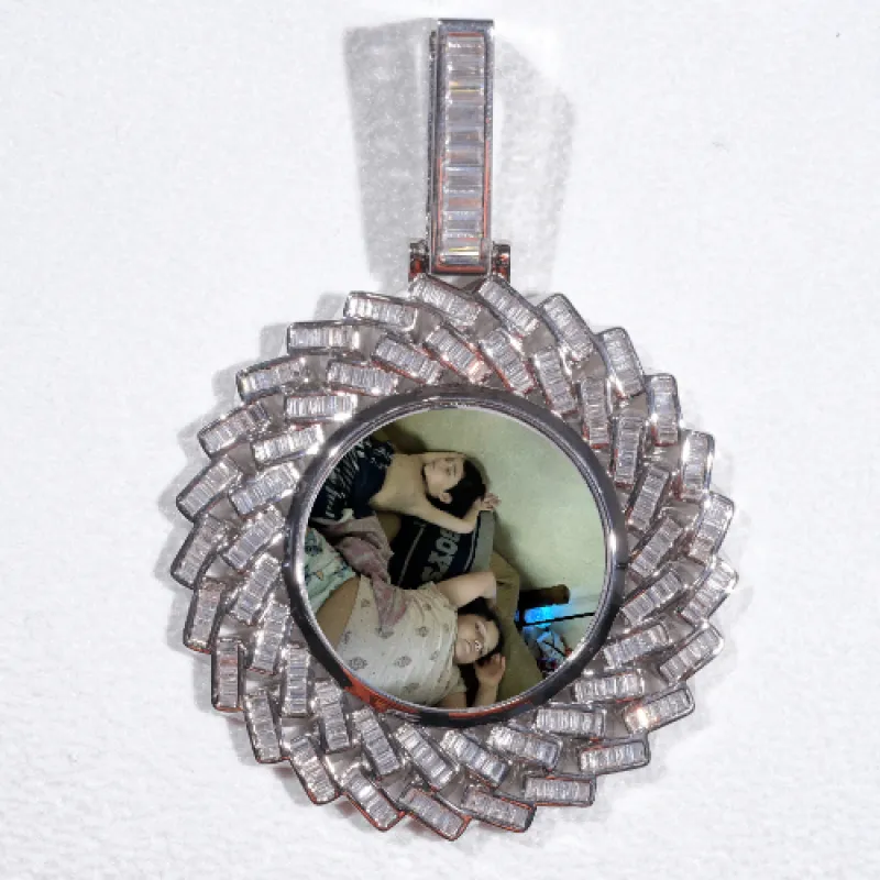 Large 3D Baguette Custom Picture Pendant sold by The GUU Shop