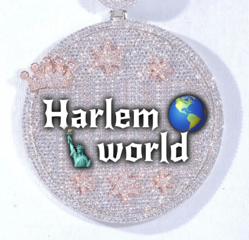 CUSTOM LETTER NECKLACE 3D BIG CROWN DISC made by The GUU Shop