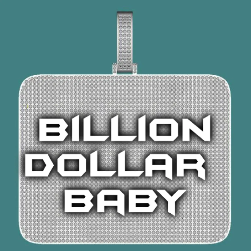 CUSTOM LETTER NECKLACE 3D BIG SQUARE sold by The GUU Shop