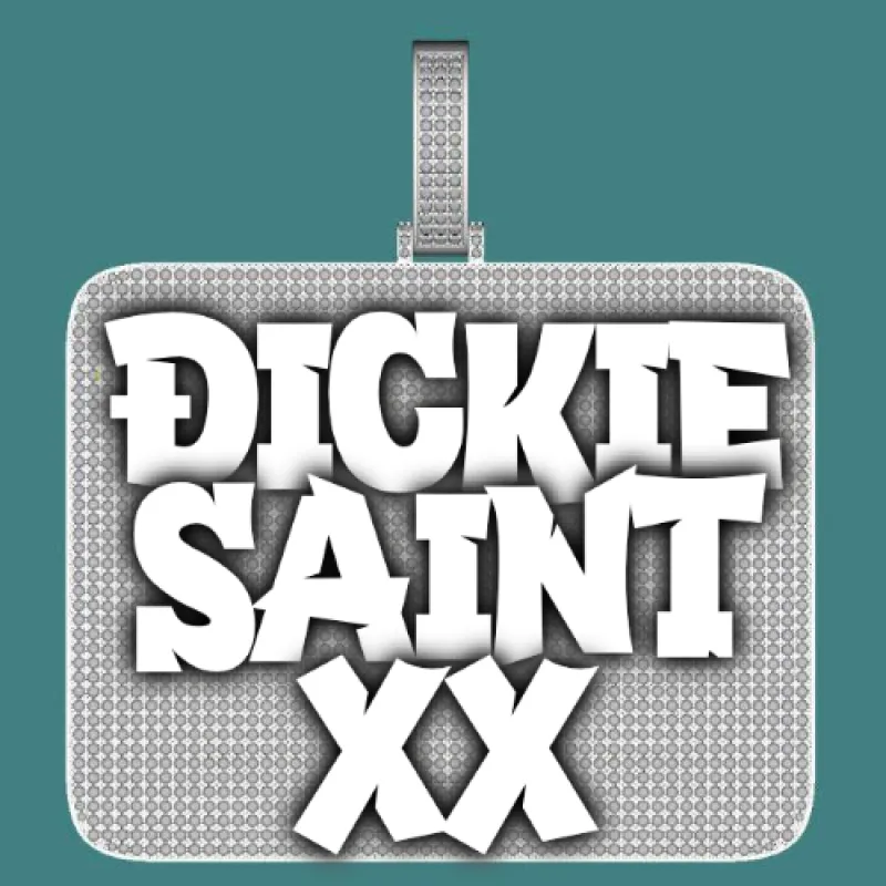 CUSTOM LETTER NECKLACE 3D BIG SQUARE sold by The GUU Shop