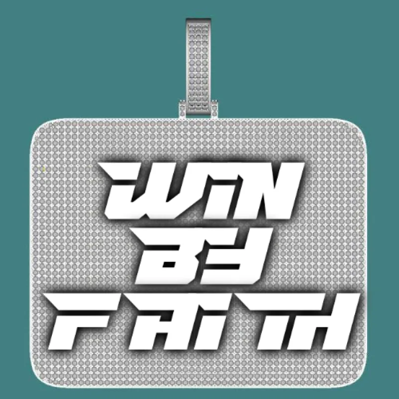 CUSTOM LETTER NECKLACE 3D BIG SQUARE sold by The GUU Shop