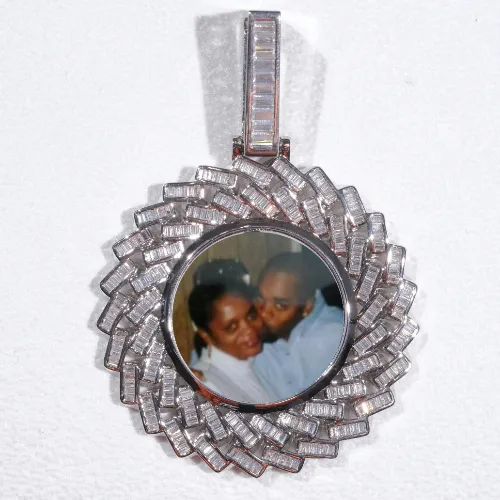 Large 3D Baguette Custom Picture Pendant sold by The GUU Shop