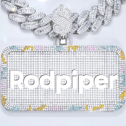 CUSTOM LETTER NECKLACE 3D COLORFUL SQUARE sold by The GUU Shop