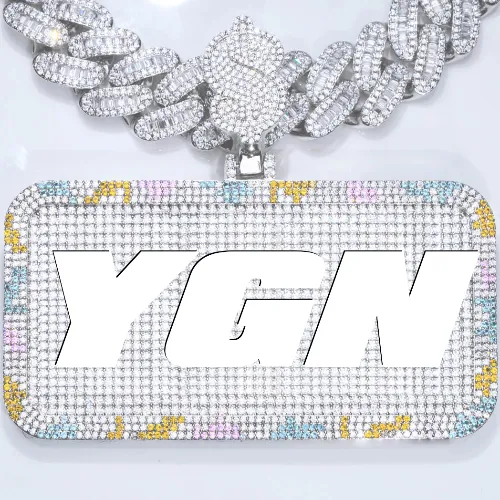 CUSTOM LETTER NECKLACE 3D COLORFUL SQUARE sold by The GUU Shop