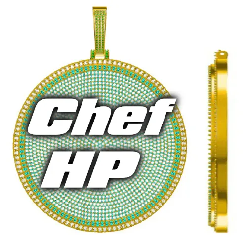 CUSTOM LETTER NECKLACE 3D BIG DISC sold by The GUU Shop