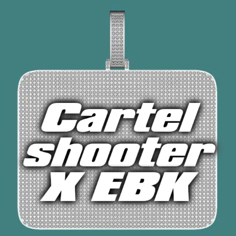 CUSTOM LETTER NECKLACE 3D BIG SQUARE sold by The GUU Shop