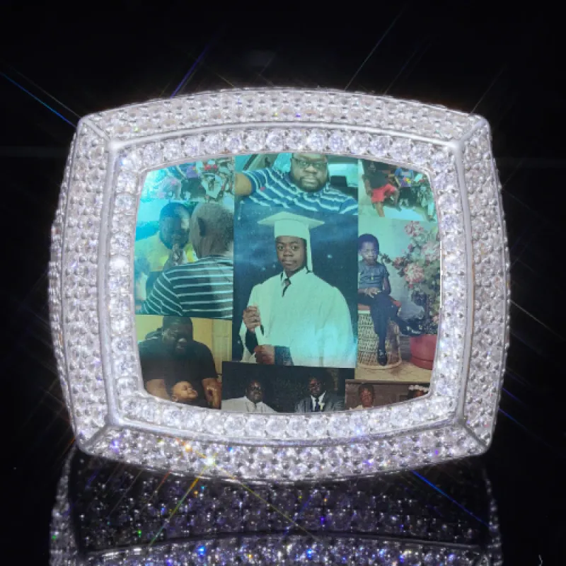 3D CUSTOM PICTURE ICED RING sold by The GUU Shop