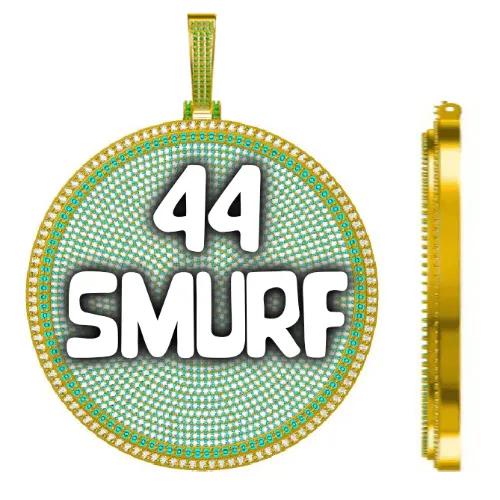 CUSTOM LETTER NECKLACE 3D BIG DISC sold by The GUU Shop