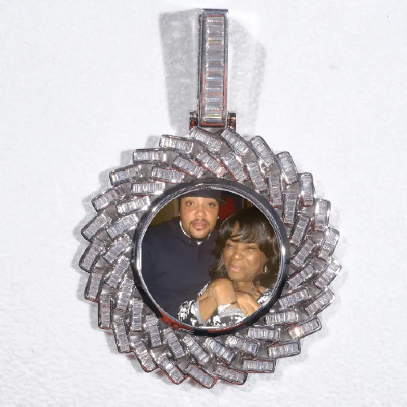 Large 3D Baguette Custom Picture Pendant sold by The GUU Shop