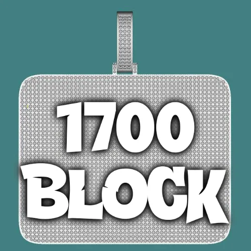 CUSTOM LETTER NECKLACE 3D BIG SQUARE sold by The GUU Shop