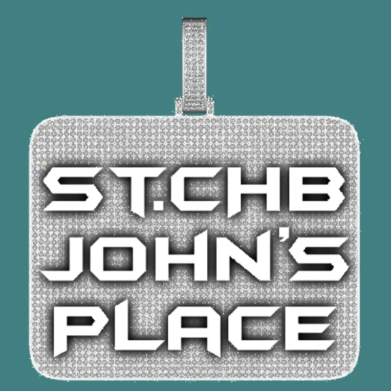 CUSTOM LETTER NECKLACE 3D BIG SQUARE sold by The GUU Shop