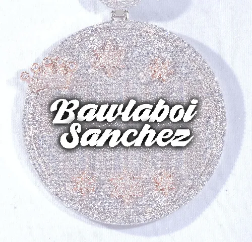 CUSTOM LETTER NECKLACE 3D BIG CROWN DISC sold by The GUU Shop