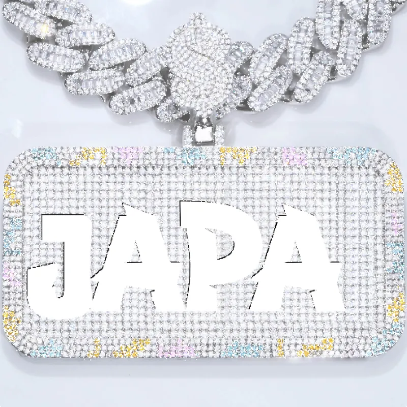 CUSTOM LETTER NECKLACE 3D COLORFUL SQUARE sold by The GUU Shop