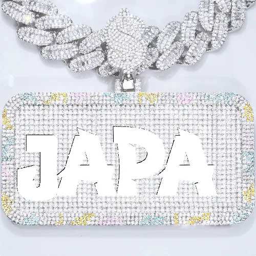 CUSTOM LETTER NECKLACE 3D COLORFUL SQUARE sold by The GUU Shop