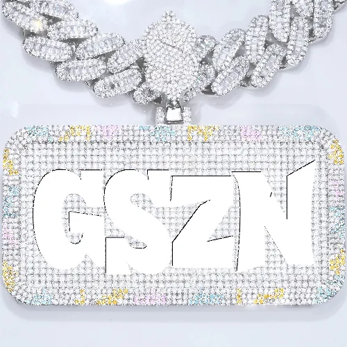 CUSTOM LETTER NECKLACE 3D COLORFUL SQUARE sold by The GUU Shop