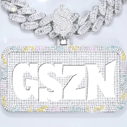 CUSTOM LETTER NECKLACE 3D COLORFUL SQUARE sold by The GUU Shop