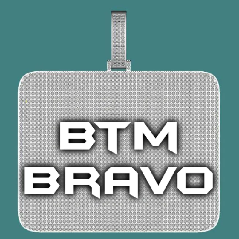 CUSTOM LETTER NECKLACE 3D BIG SQUARE sold by The GUU Shop