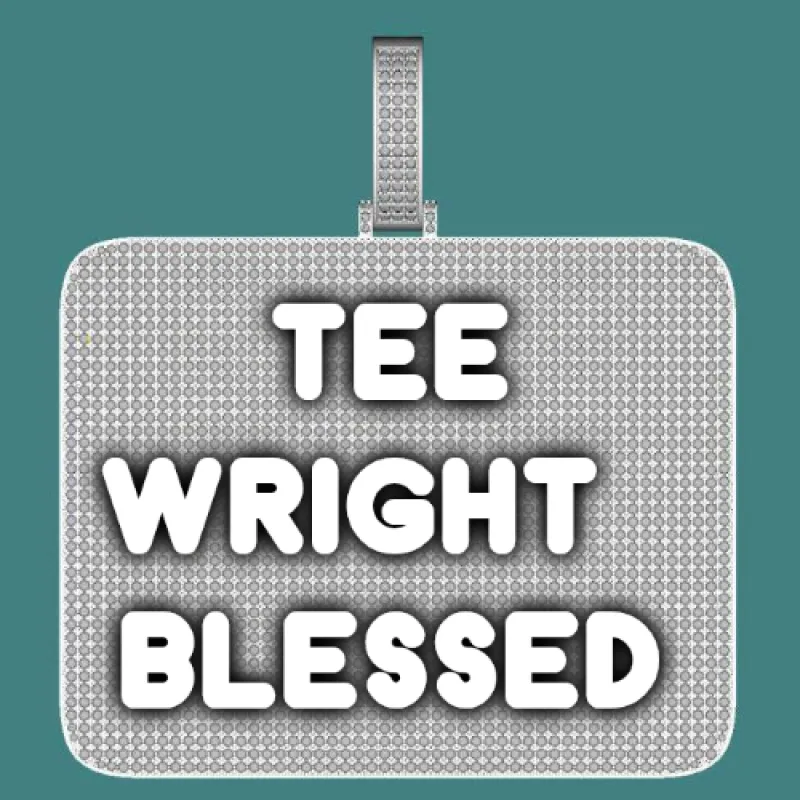 CUSTOM LETTER NECKLACE 3D BIG SQUARE sold by The GUU Shop