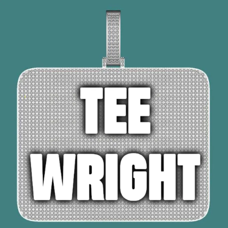 CUSTOM LETTER NECKLACE 3D BIG SQUARE sold by The GUU Shop