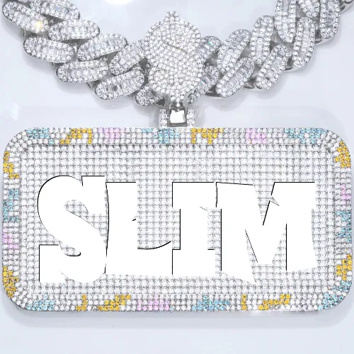 CUSTOM LETTER NECKLACE 3D COLORFUL SQUARE sold by The GUU Shop