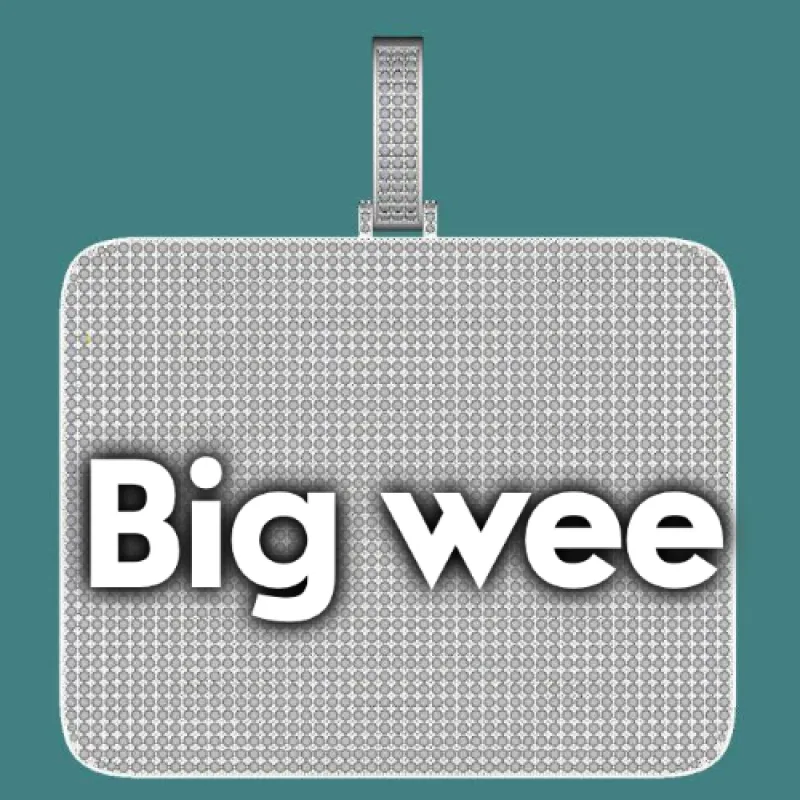 CUSTOM LETTER NECKLACE 3D BIG SQUARE sold by The GUU Shop