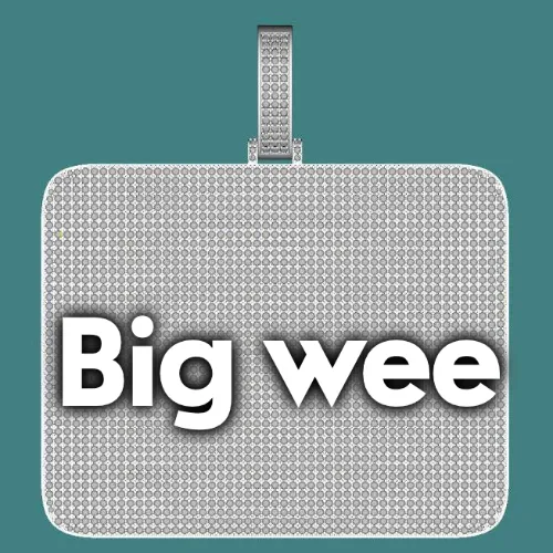 CUSTOM LETTER NECKLACE 3D BIG SQUARE sold by The GUU Shop