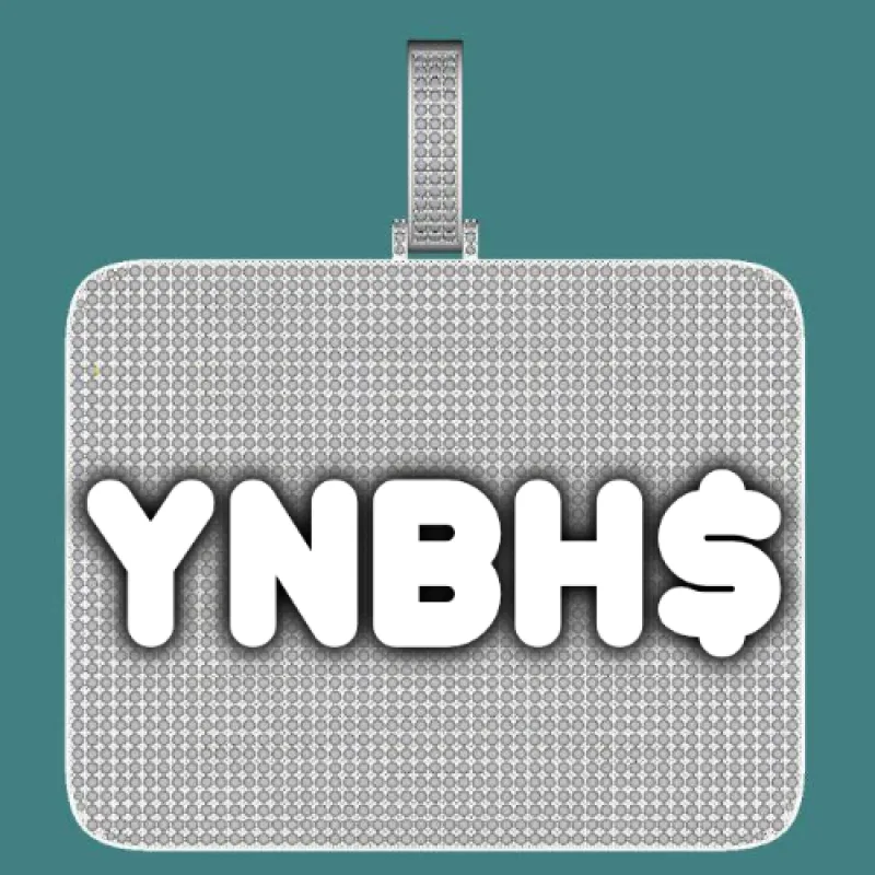 CUSTOM LETTER NECKLACE 3D BIG SQUARE sold by The GUU Shop