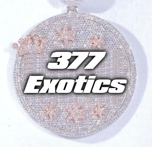 CUSTOM LETTER NECKLACE 3D BIG CROWN DISC sold by The GUU Shop