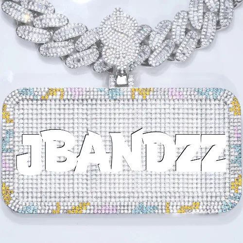 CUSTOM LETTER NECKLACE 3D COLORFUL SQUARE sold by The GUU Shop