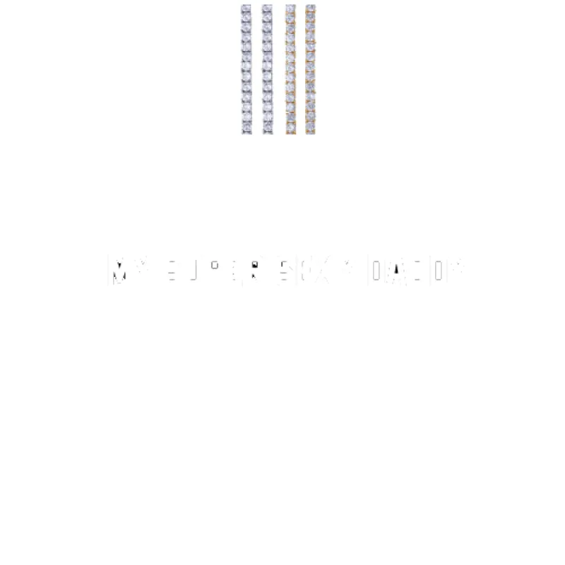 Custom Letters Baguette Two Layer Necklace made by The GUU Shop