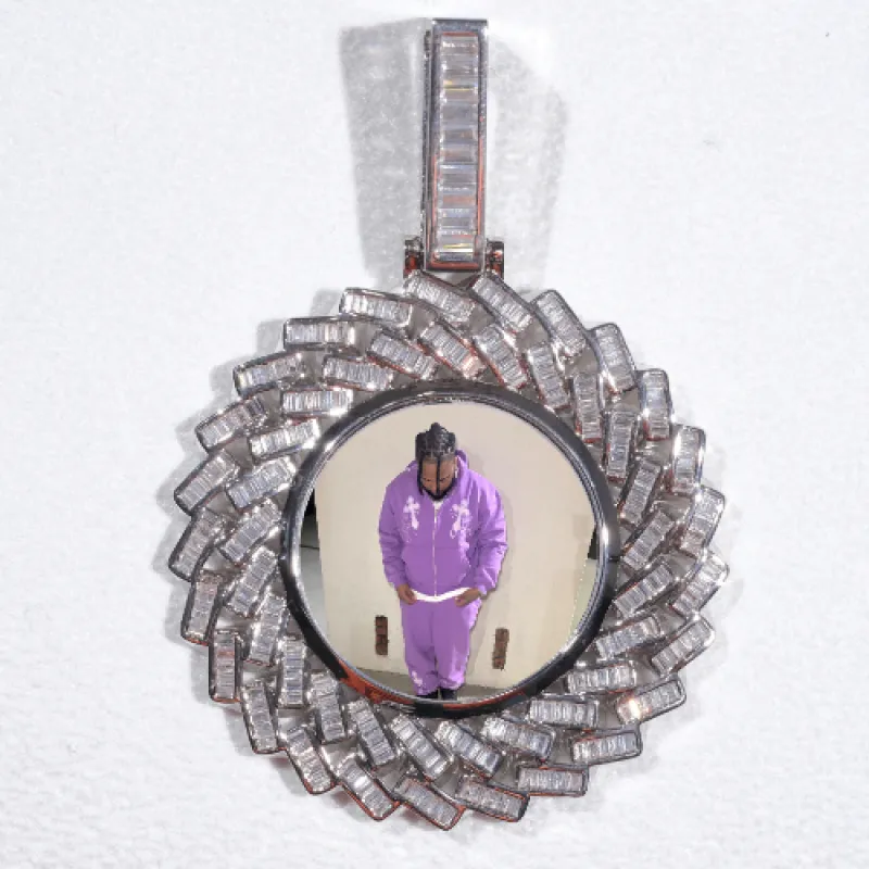 Large 3D Baguette Custom Picture Pendant sold by The GUU Shop