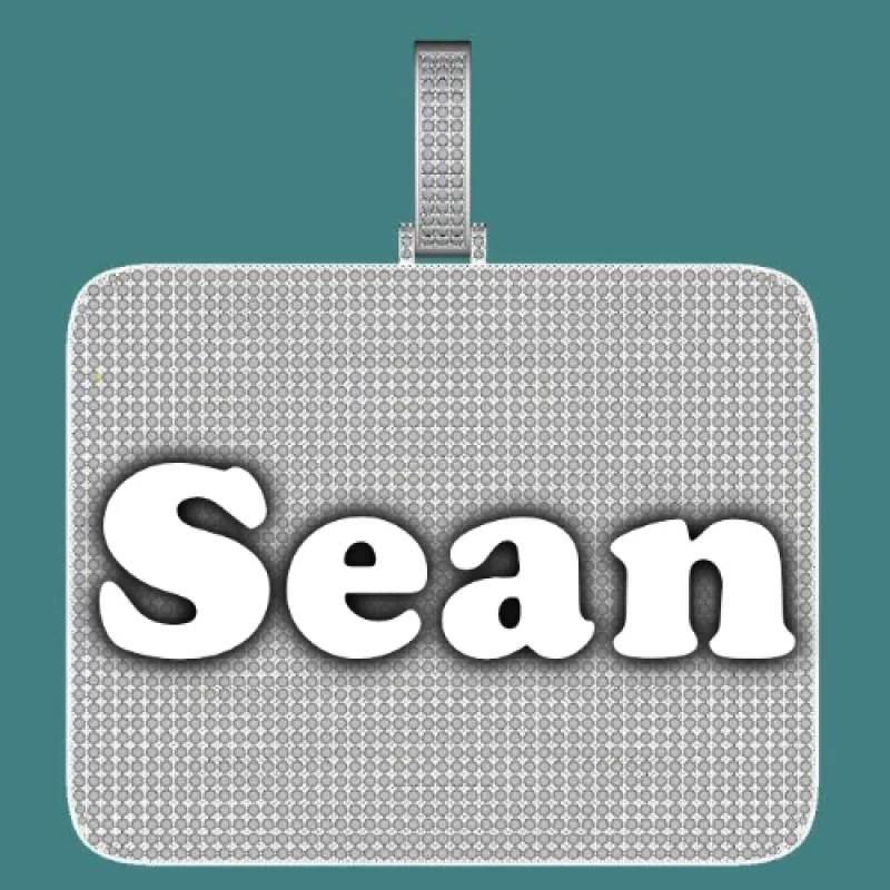 CUSTOM LETTER NECKLACE 3D BIG SQUARE sold by The GUU Shop