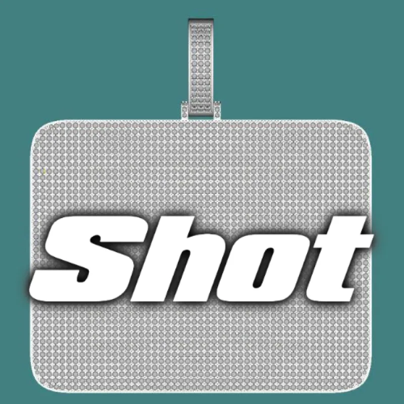 CUSTOM LETTER NECKLACE 3D BIG SQUARE sold by The GUU Shop