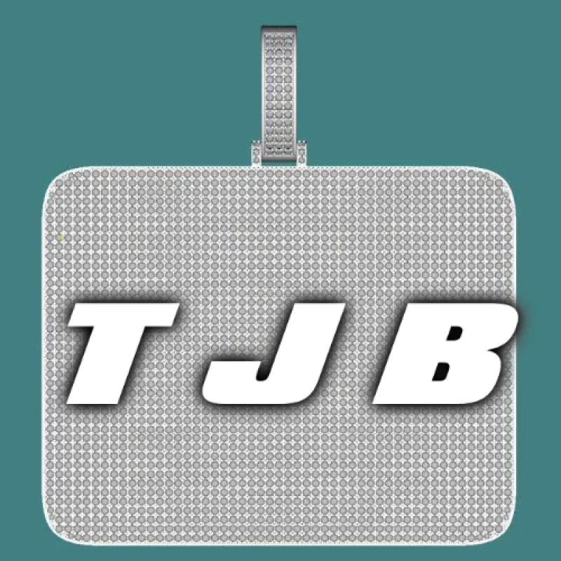 CUSTOM LETTER NECKLACE 3D BIG SQUARE sold by The GUU Shop