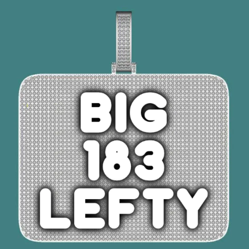 CUSTOM LETTER NECKLACE 3D BIG SQUARE sold by The GUU Shop