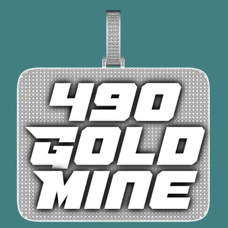 CUSTOM LETTER NECKLACE 3D BIG SQUARE sold by The GUU Shop