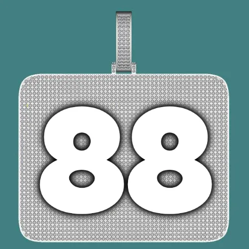 CUSTOM LETTER NECKLACE 3D BIG SQUARE sold by The GUU Shop