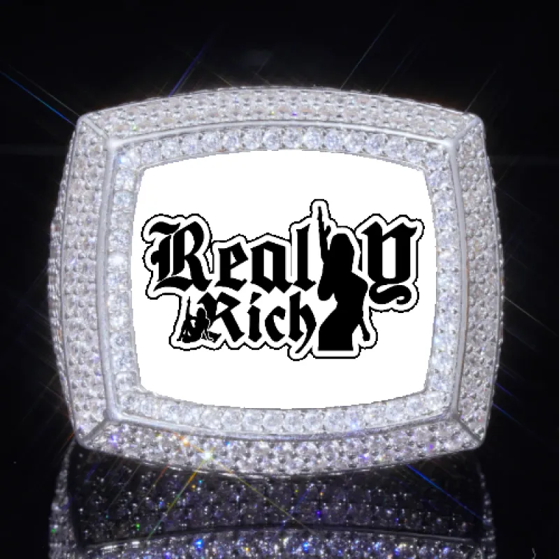 3D CUSTOM PICTURE ICED RING sold by The GUU Shop