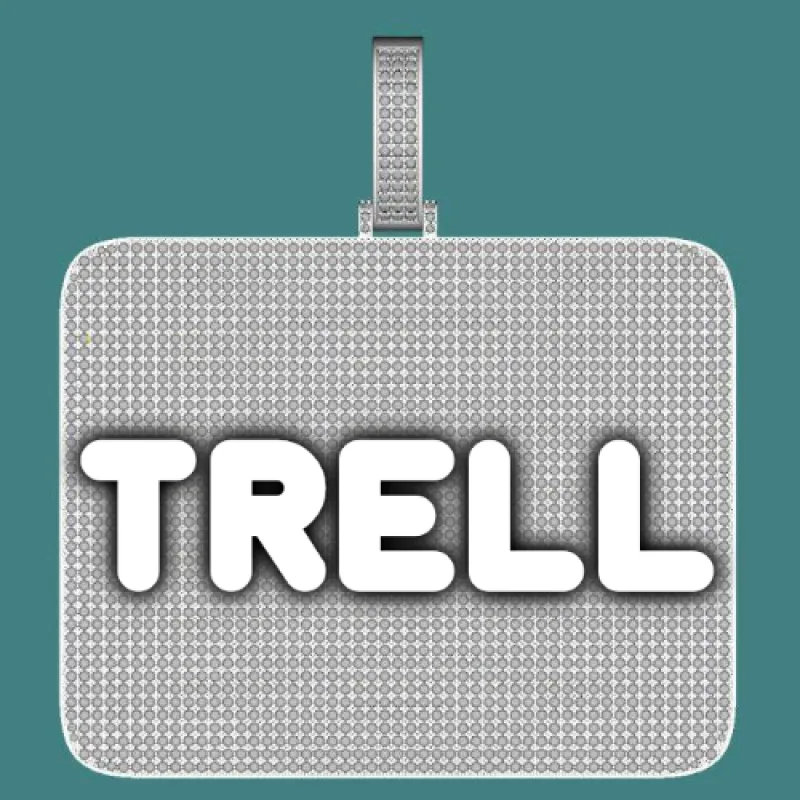 CUSTOM LETTER NECKLACE 3D BIG SQUARE sold by The GUU Shop