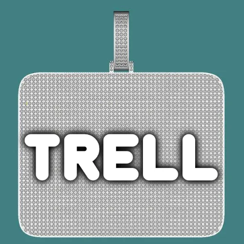 CUSTOM LETTER NECKLACE 3D BIG SQUARE sold by The GUU Shop