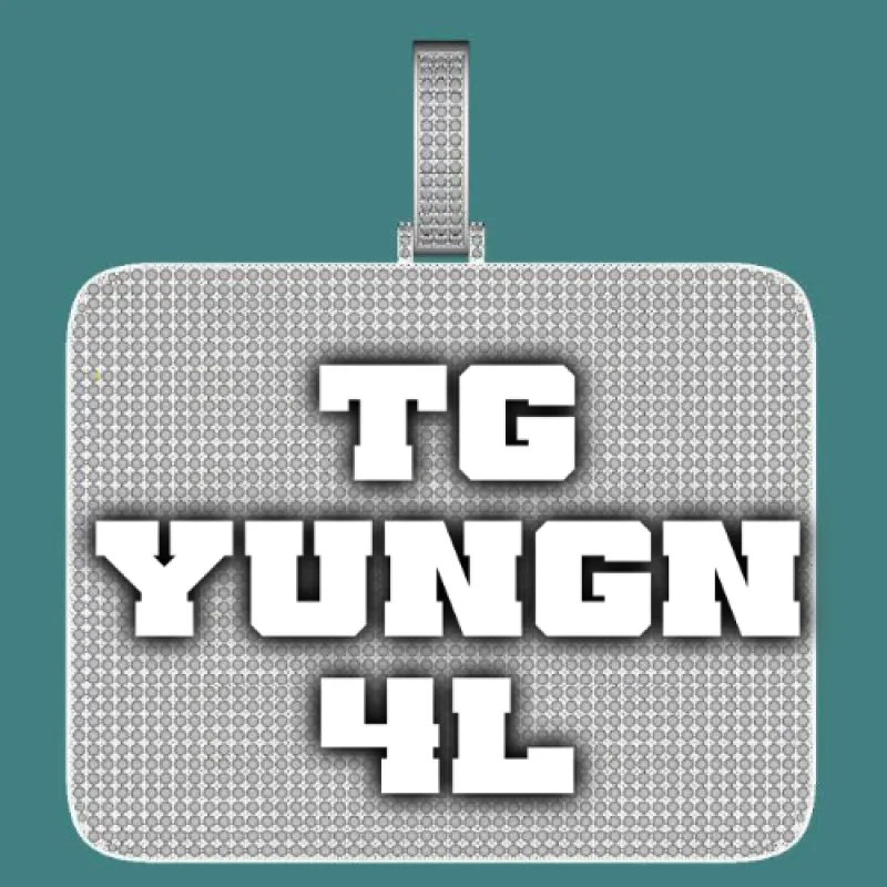 CUSTOM LETTER NECKLACE 3D BIG SQUARE sold by The GUU Shop