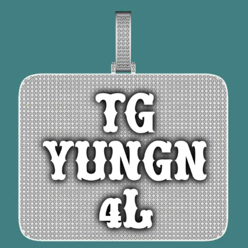 CUSTOM LETTER NECKLACE 3D BIG SQUARE sold by The GUU Shop