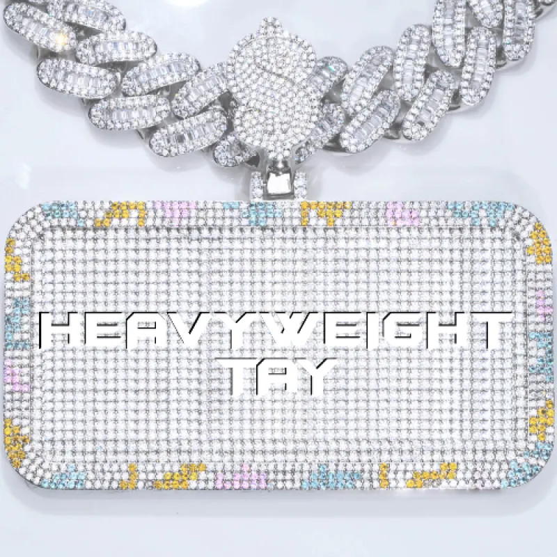 CUSTOM LETTER NECKLACE 3D COLORFUL SQUARE sold by The GUU Shop