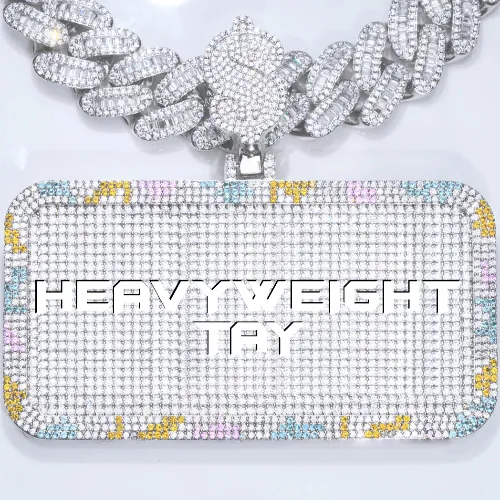 CUSTOM LETTER NECKLACE 3D COLORFUL SQUARE sold by The GUU Shop