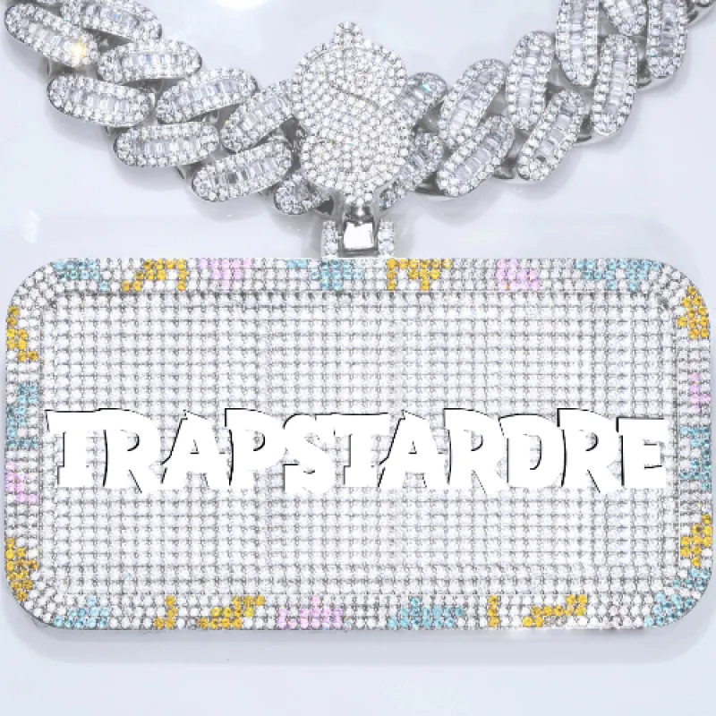 CUSTOM LETTER NECKLACE 3D COLORFUL SQUARE sold by The GUU Shop