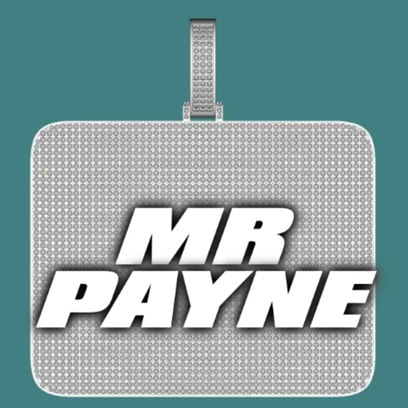 CUSTOM LETTER NECKLACE 3D BIG SQUARE sold by The GUU Shop