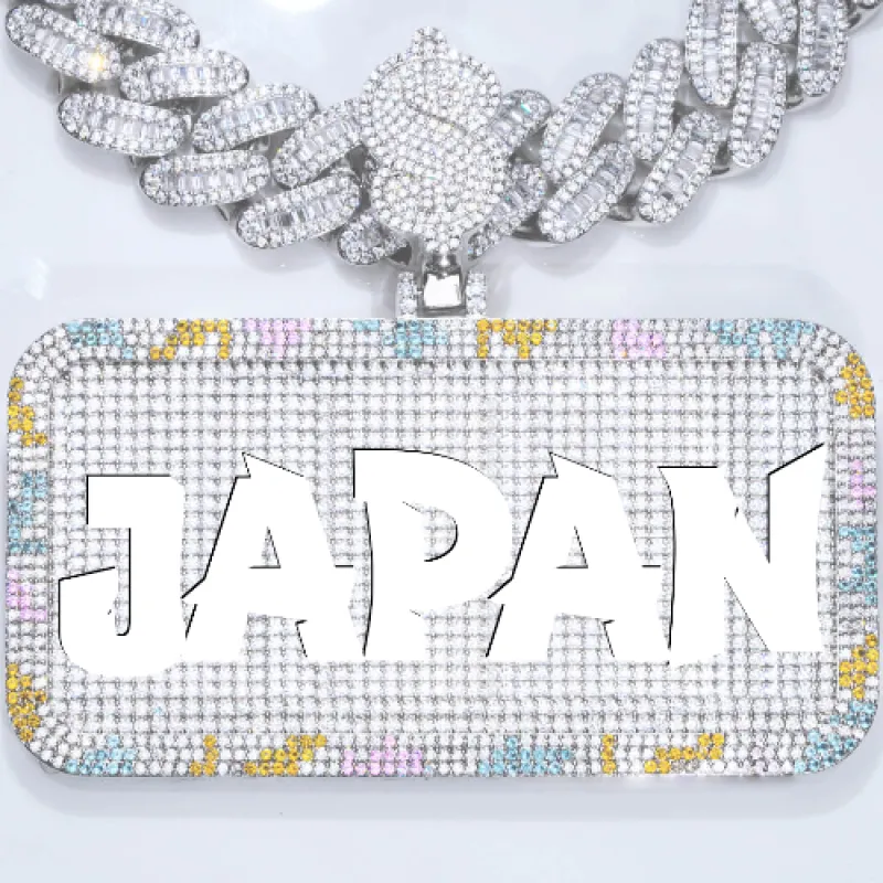 CUSTOM LETTER NECKLACE 3D COLORFUL SQUARE sold by The GUU Shop