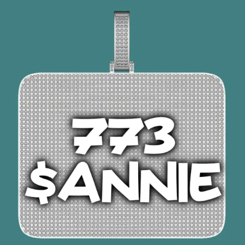 CUSTOM LETTER NECKLACE 3D BIG SQUARE sold by The GUU Shop